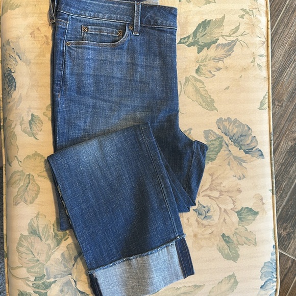 Not Your Daughters Jeans NYDJ Marilyn Ankle Embroidered Cropped Cuffed Jean 14 - Picture 4 of 5